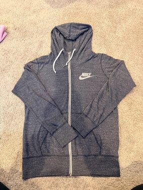 Nike Full-Zip Hoodie in Heather Charcoal